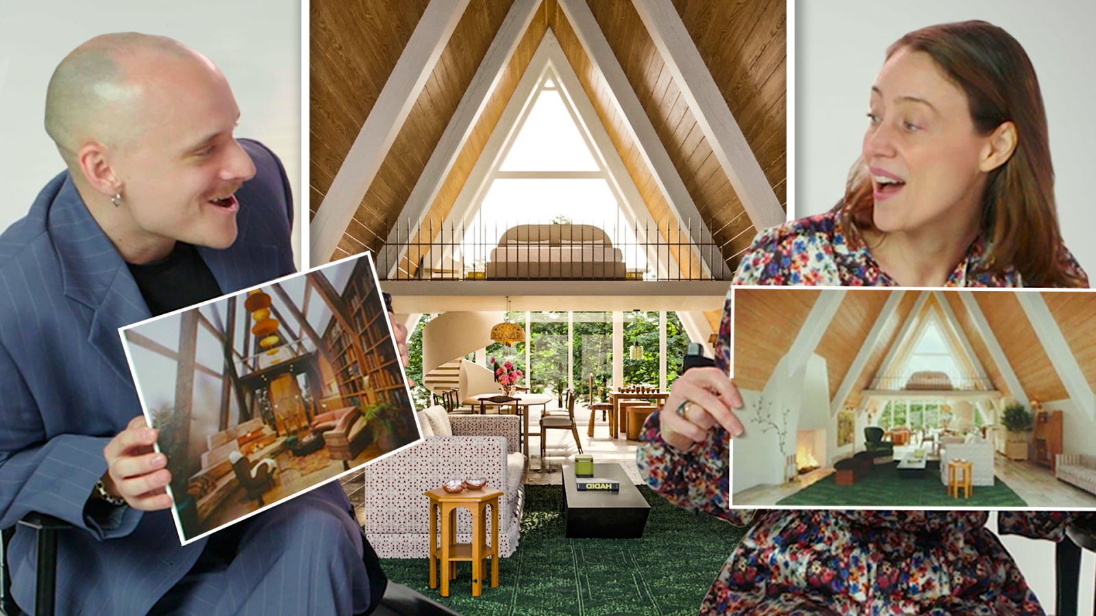 3 Interior Designers Transform The Same A-Frame Cabin