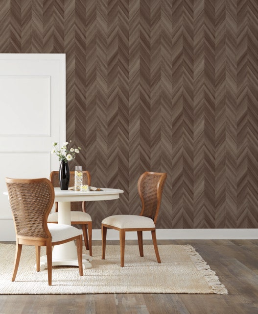 Bay Brown as shown in York Wallcoverings' Seesaw wallpaper.